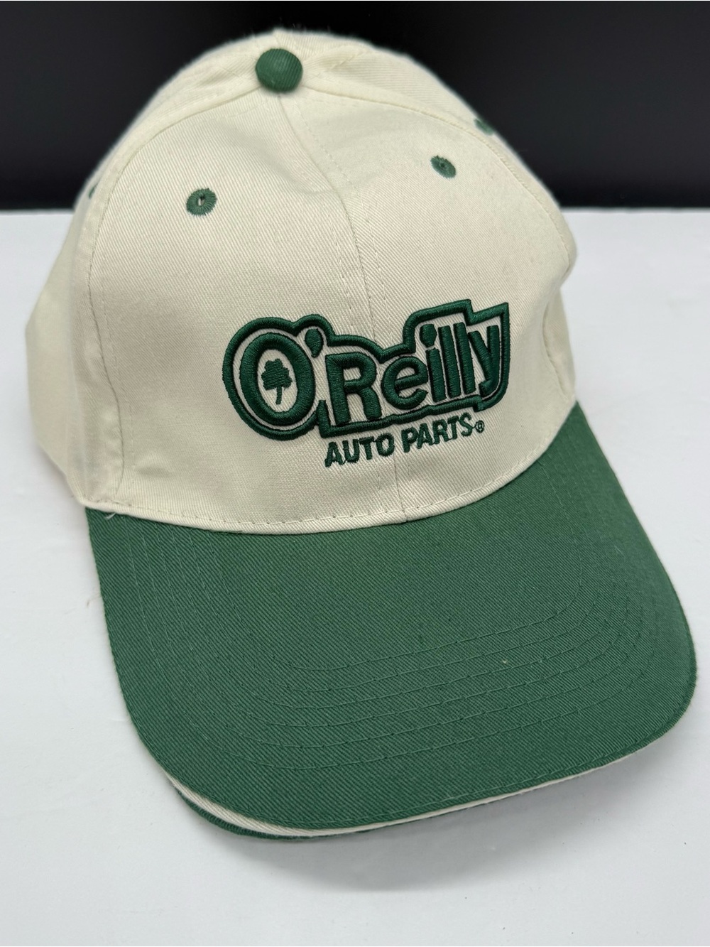 Vintage O'Reilly Auto Parts Hat Cap Strap Back Green White Casual Cotton Dad